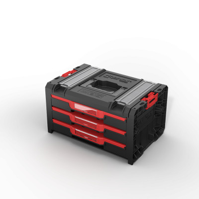 QBRICK modulinė įrankių stalčių sistema SYSTEM PRO 2.0 DRAWER 3 TOOLBOX PROFI EXPERT (3 stalčiai)