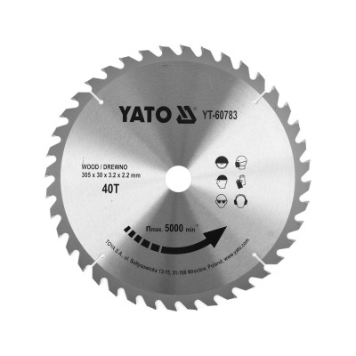 Yato diskinio pjūklo diskas YT-60783 (305 × 30 mm)