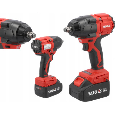 Yato akumuliatorinis smūginis veržliasukis YT-8277935 (18 V, 2 × 4,0 Ah)