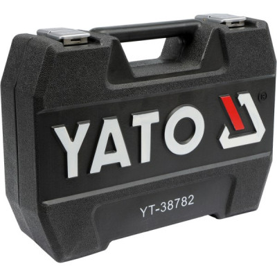 Yato galvučių ir terkšlių rinkinys YT-38782 (1/2″, 72 vnt.)