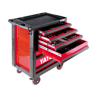 Yato įrankių vežimėlis su įrankių komplektu YT-5530 (177 vnt.)