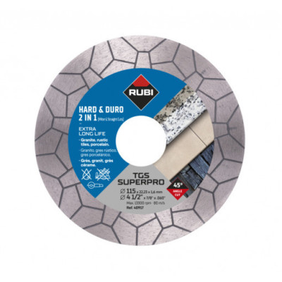 RUBI deimantinis pjovimo diskas TGS SUPERPRO (125 × 22,2 mm)