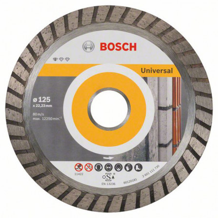 Deimantinis pjovimo diskas Bosch 125 x 22,23 x 2 mm, 1 vnt. (2608602394)