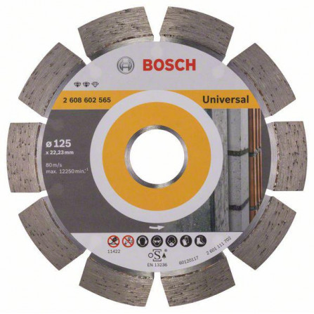 Deimantinis pjovimo diskas Bosch 125 x 22,23 x 2 mm, 1 vnt. (2608602565)