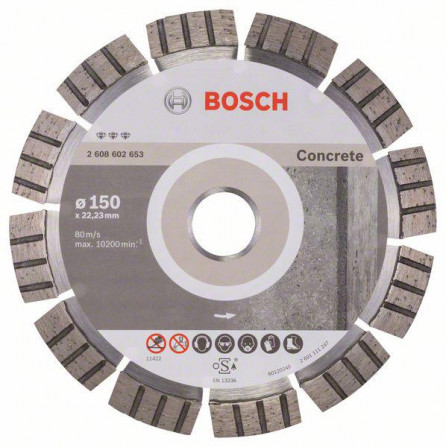 Deimantinis pjovimo diskas betonui Bosch, 150 x 22,23 x 2,4 mm, 1 vnt.