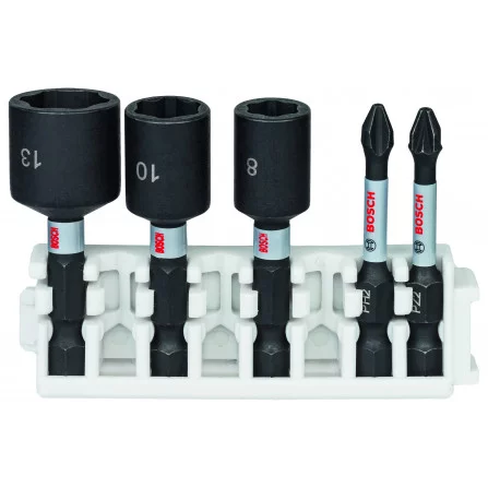 Bosch sukimo antgalių ir galvučių rinkinys Impact Control, 5 vnt, 25 mm