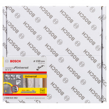 Universalus deimantinis pjovimo diskas Bosch, 150 x 22,23 x 2,4 mm, 10 vnt.