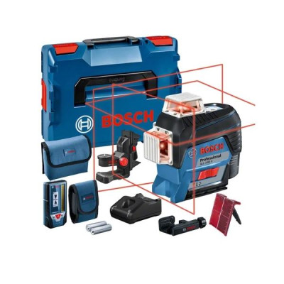 Lazerinis nivelyras + laikiklis BM1 + Lazerio imtuvas LR7 Bosch GLL 3-80 C (su L-BOXX 136)