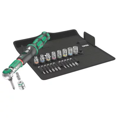 Dinamometrinis raktas Wera A 2 05075832001 (1/4 colio antgaliams, komplektas 23vnt )