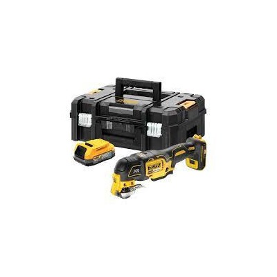 Dewalt akumuliatorinio daugiafunkcio įrankio rinkinys DCS356E1T, 18 V (1.7 ah baterija + priedai + lagaminas)
