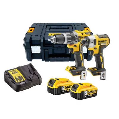 Dewalt akumuliatorinių įrankių rinkinys DCK266P2T (DCD796 + DCF887), 18 V, 2 x 5,0 Ah, įkroviklis + lagaminas