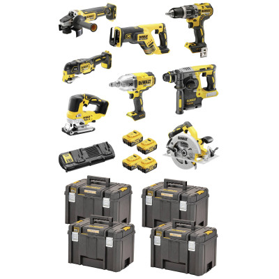 Dewalt akumuliatorinių įrankių komplektas DCK865P4T-QW, 18 V
