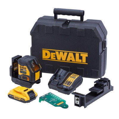 Dewalt savaime išsilyginantis skersinių linijų lazeris su dėklu, DCLE34021D1-QW