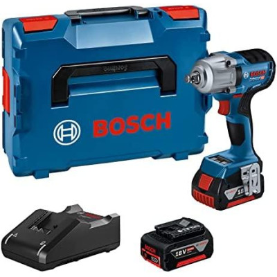 Bosch akumuliatorinio smūginio veržliasukio rinkinys GDS 18V-450 + 2 x 5.0 Ah, 06019K4003