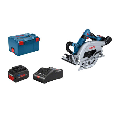 Bosch akumuliatorinio diskinio pjūklo rinkinys GKS 18V-70 + 2 x 5.5 Ah ProCORE + GAL 1880 CV, 06016B9002