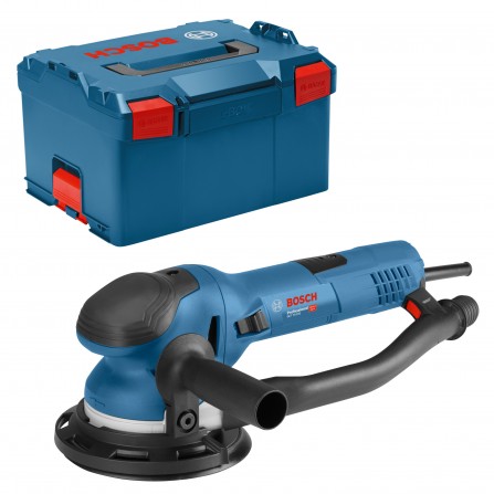 Elektrinis ekscentrinis šlifuoklis Bosch GET 75-150, 150 mm, 750 W + lagaminas