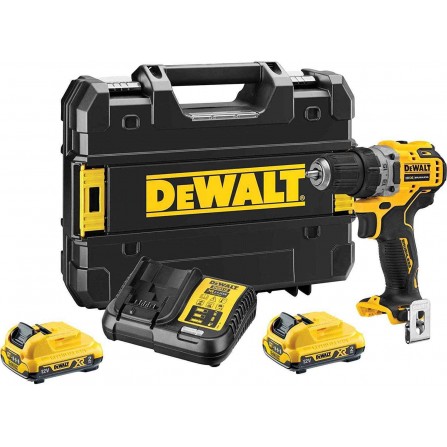 Dewalt akumuliatorinio suktuvo rinkinys DCD701D2-QW, 12 V, 2 x 2 Ah, įkroviklis + lagaminas