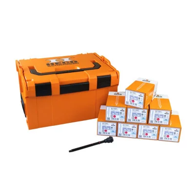 Heco varžtų rinkinys Multi-Monti MMS-TC 10x130 plastikiniame dėkle L-BOXX 238, 200 vnt