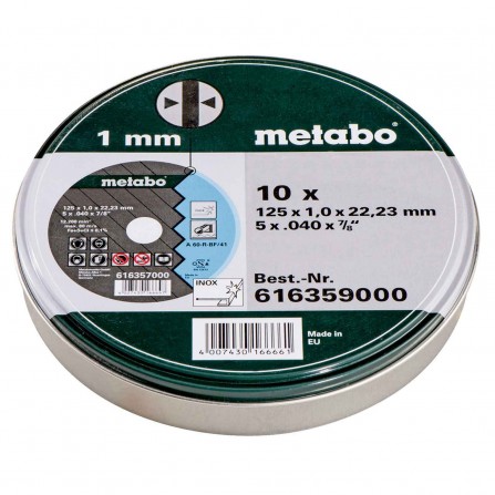 Pjovimo diskas plienui Metabo 616359000, 125 mm, 10 vnt