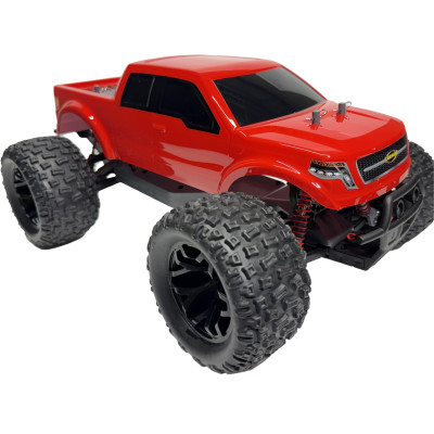 Radijo bangomis valdomas Milwaukee Monster Truck Tamiya Carson sunkvežimis, 1:10