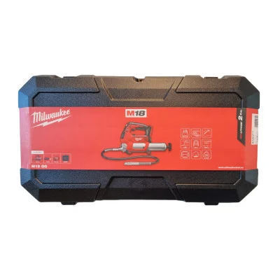 Akumuliatorinio tepalo pistoleto Milwaukee M18 GG-201C rinkinys, 18 V, 1 x 2 Ah, įkroviklis + lagaminas