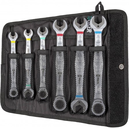 Wera 6000/6002 Joker reketinių kombinuotų / dvigubu atviru galu raktų rinkinys (05020022001), 6 vnt