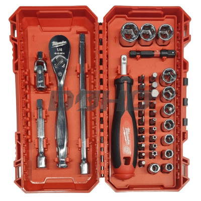 Terkšlės ir sukimo antgalių rinkinys Milwaukee 493249838 (38 vnt.)