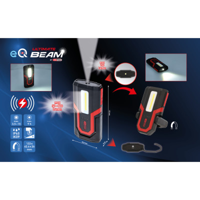 KS Tools eQiUltimateBEAM kompaktiškas rankinis žibintas, 600 liumenų (150,4615)