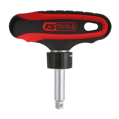 KS Tools 1/4" ERGOTORQUEmax T formos rankenos reversinis terkšlinis raktas, 45 dantys (151.1109)