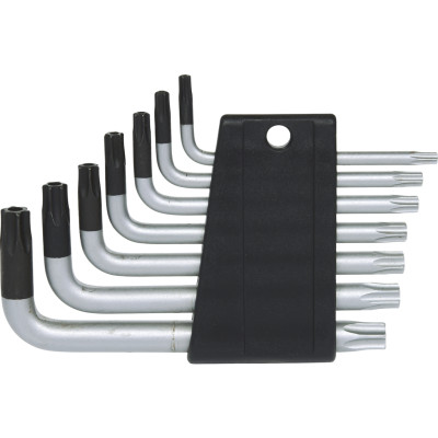 KS Tools Torx kampinių raktų rinkinys su kiauryme, trumpas, 7 dalių TB10-TB40 (151.4150)