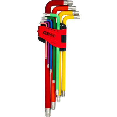 KS Tools RIBE kampinių kaiščių raktų rinkinys, XL, 9 dalių (151.4500)