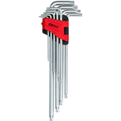 KS Tools Torx kampinių raktų rinkinys su kiauryme, XL, 9 dalių TB10-TB50 (151.4580)