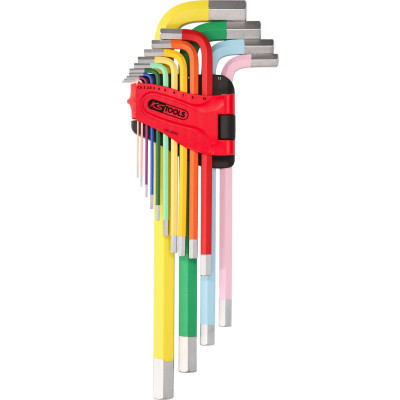KS Tools šešiakampių raktų rinkinys, ypač ilgas, 14 dalių (151.4640)
