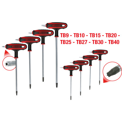 KS Tools T formos rankenos Torx kampinių raktų rinkinys, 8 dalių (151.8165)