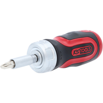 KS Tools 1/4" 6 viename mini reketinis atsuktuvas su antgaliais (159.2025)