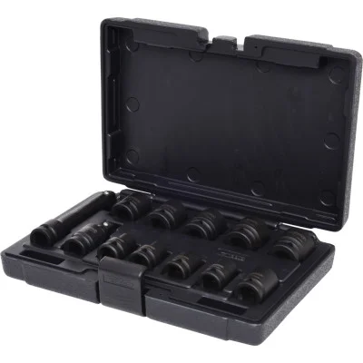 KS Tools 1/2" šešiakampių smūginių galvučių rinkinys, trumpas, 12 dalių (515.0112)