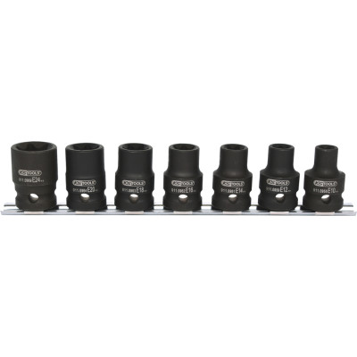 KS Tools 1/2" Torx E-Power galvučių rinkinys, 7 dalių, E10-E24 (515.1106)