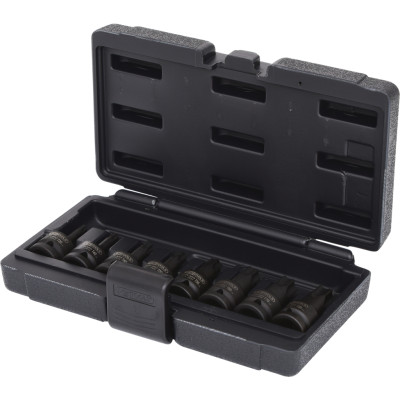 KS Tools 1/2" galios antgalių rinkinys Torx, 8 dalių, T30-T80, trumpas (515.1107)