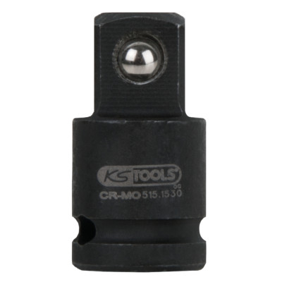 KS Tools 1/4" smūginio antgalio adapteris, 1/4" vidinis x 3/8" išorinis (515.1530)