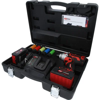 KS Tools eMONSTER 1/2" bešepetėlių akumuliatorinių smūginių atsuktuvų rinkinys, 9 dalys (515.6100)