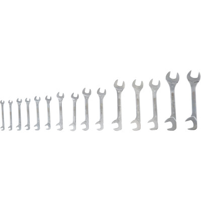 KS Tools dvigubų atvirų raktų rinkinys, 15°+75°, 15 dalių, 3,2–17 mm (517.1700)