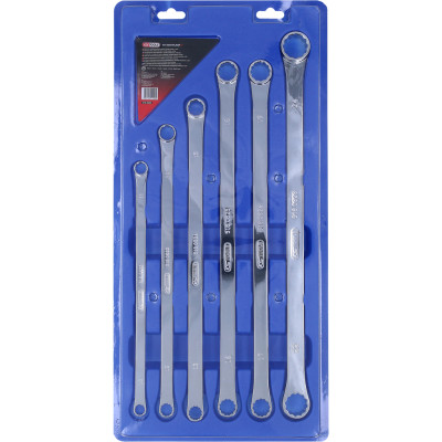 KS Tools CHROMEplus dvigubų žiedinių veržliarakčių rinkinys, XL, 6 dalių (518.0800)