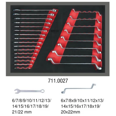 KS Tools raktų rinkinys, 24 dalių, 1/1 sistemos įdėkle (711.0027)
