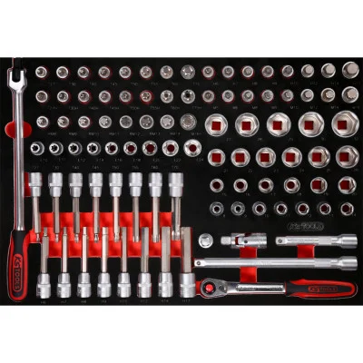 KS Tools 1/2" galinių raktų rinkinys putplasčio įdėkle, 95 dalių (811.0095)