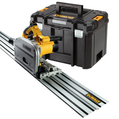 Dewalt elektrinis įleidžiamas pjūklas (DWS520KTR-QS), 165 mm, 1300 W + kreipiančioji liniuotė (DWS5022), 1,5 m