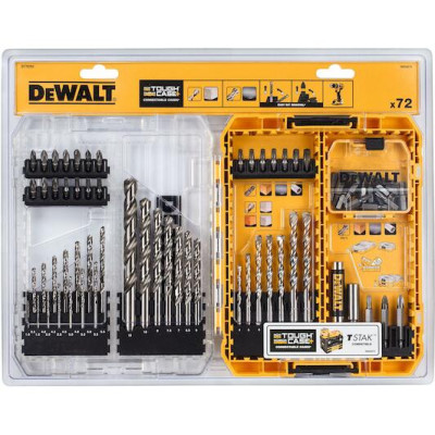 DeWalt grąžtų ir suktuvo antgalių rinkinys DT70761-QZ, 72 dalių, ToughCase