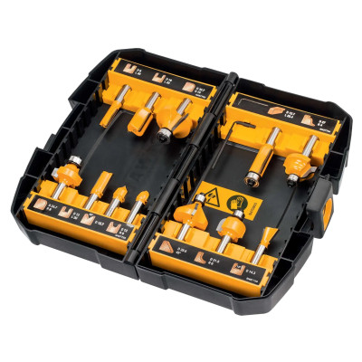DeWalt kietmetalio frezų rinkinys DT90016-QZ 8 mm 12 vnt.