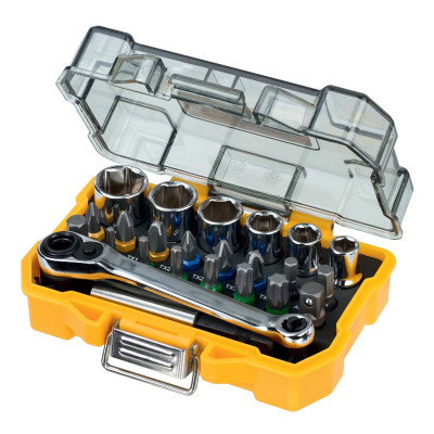 DeWalt antgalių ir terkšlės rinkinys DT71516-QZ 24 vnt.