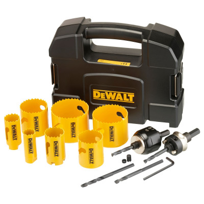 DeWalt bimetalinių gręžimo karūnų rinkinys DT90353-QZ elektrikams 11 vnt.