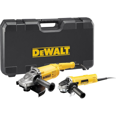 DeWalt kampinių šlifuoklių rinkinys DWE494TWIN 230 mm ir 125 mm